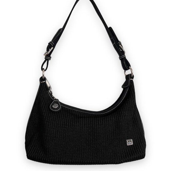 The Sak Bags Nwot The Sak Black Knitted Shoulder Bag With Chrome
